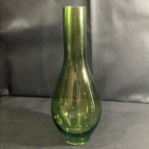 Green glass vase
